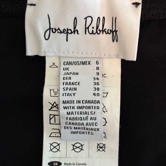 Joseph Ribkoff Black Capri Leggings With Keyhole Button Detail Women's Size 6 - Picture 10 of 11